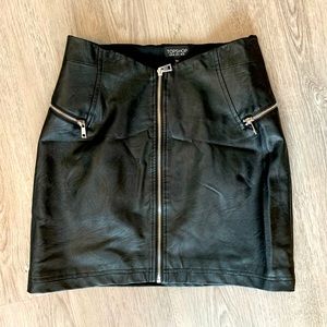 Topshop faux leather skirt
